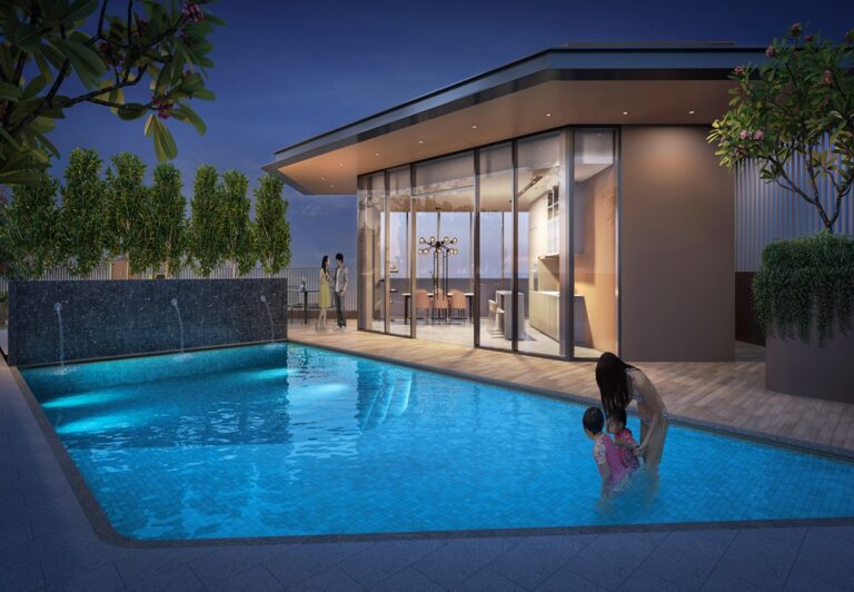 Arina east residences pool and clubhouse